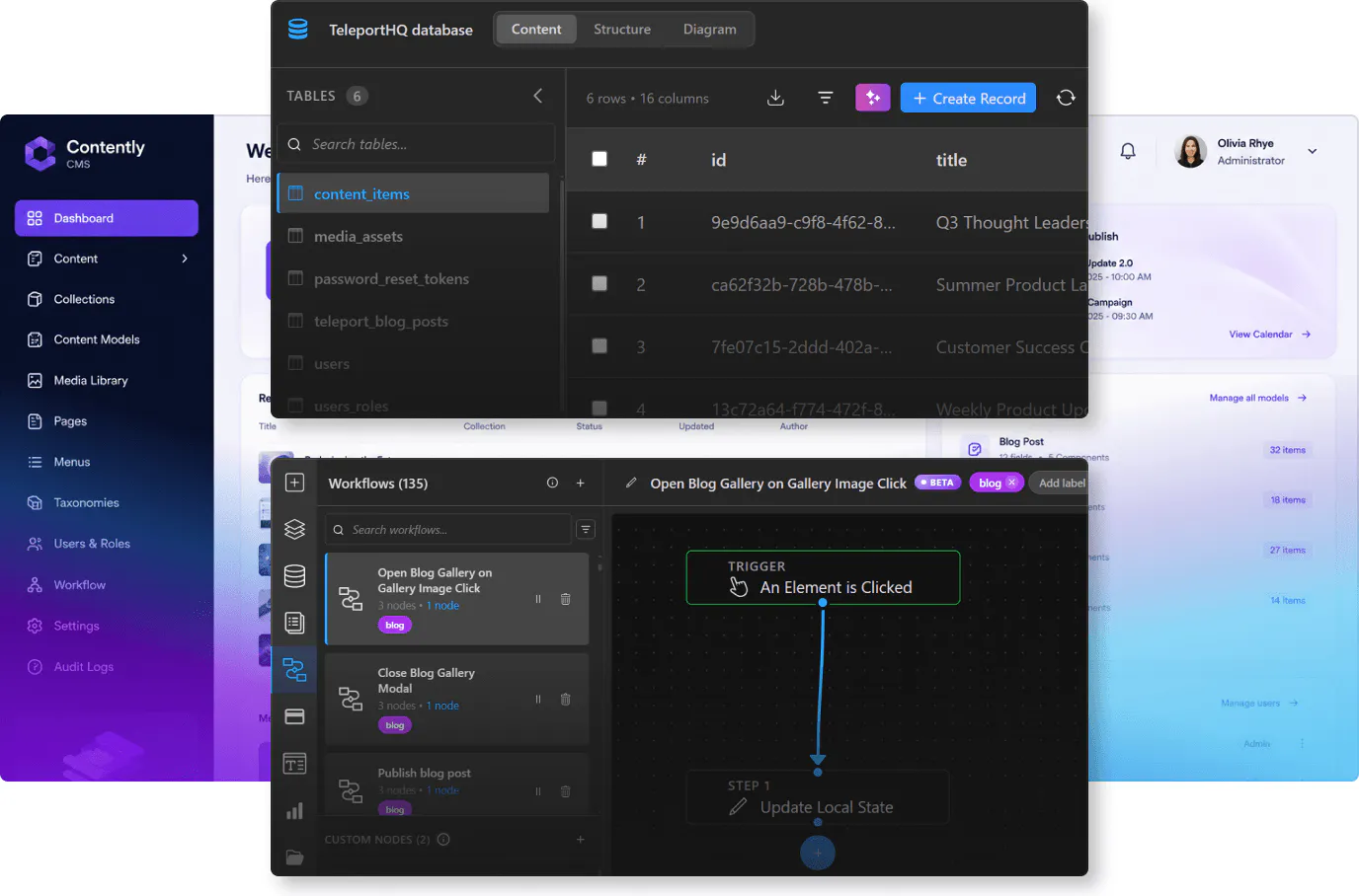 Content management system solution databases and workflows image